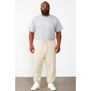 NWOT fleece lined neutral drawstring waist joggers warm winter lounge pants XL